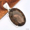 Pendentif oval Quartz fumé facetté Pendentifs pierres naturelles KC53