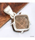 Pendentif losange Quartz fumé facetté Pendentifs pierres naturelles KC53.1