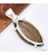 Pendentif marquise Quartz fumé facetté Pendentifs pierres naturelles KC53.2