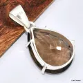 Pendentif goutte en Quartz fumé facetté - Pendentifs pierres naturelles