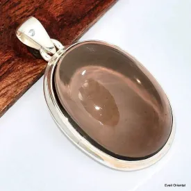 Gros pendentif Quartz fumé cabochon - Pendentifs pierres naturelles