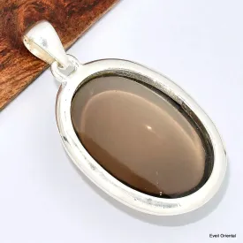 Gros pendentif Quartz fumé cabochon - Pendentifs pierres naturelles