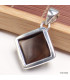 Pendentif losange Quartz fumé cabochon Pendentifs pierres naturelles KC53.6