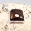 Pendentif losange Quartz fumé cabochon - Pendentifs pierres naturelles