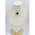 Pendentif losange Quartz fumé cabochon - Pendentifs pierres naturelles
