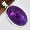 Gros pendentif en Améthyste cabochon Pendentifs pierres naturelles KC54