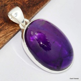 Pendentif oval en Améthyste cabochon Pendentifs pierres naturelles KC54.1