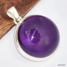 Pendentif rond en Améthyste naturelle - Pendentifs pierres naturelles