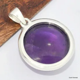 Pendentif rond en Améthyste naturelle - Pendentifs pierres naturelles