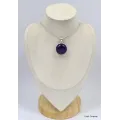 Pendentif rond en Améthyste naturelle - Pendentifs pierres naturelles