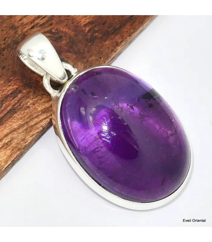 Pendentif en améthyste naturelle - Pendentifs pierres naturelles