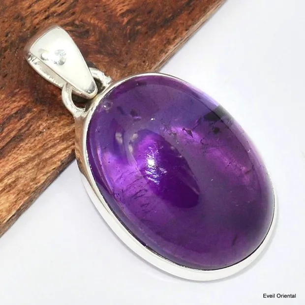 Pendentif en améthyste naturelle - Pendentifs pierres naturelles