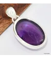 Pendentif en améthyste naturelle - Pendentifs pierres naturelles