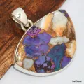 Pendentif demi-lune enTurquoise Spiny Oyster - Bijoux en Turquoise