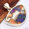 Pendentif demi-lune enTurquoise Spiny Oyster  Bijoux en Turquoise KC55.5