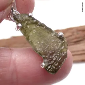 Pendentif Moldavite brute grade AAA - Pendentifs pierres naturelles