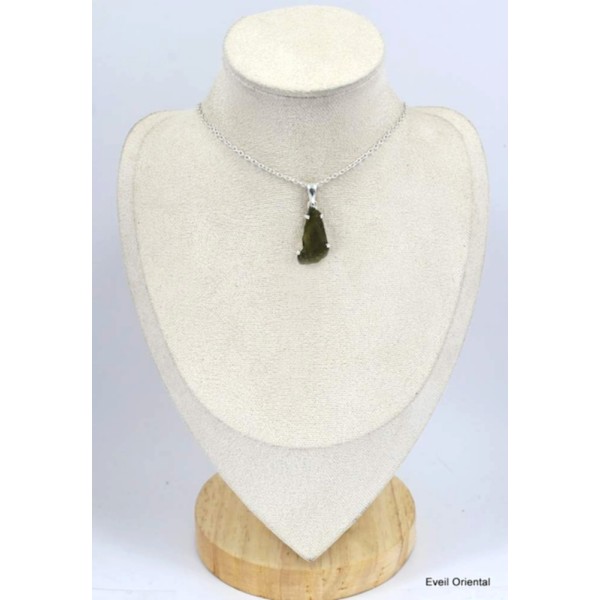 Pendentif Moldavite brute grade AAA Pendentifs pierres naturelles KC56