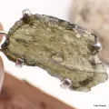 Pendentif argent Moldavite grade AAA - Pendentifs pierres naturelles