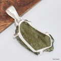 Pendentif argent Moldavite grade AAA Pendentifs pierres naturelles KC56.1