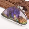 Gros pendentif Labradorite violette forme libre - Pendentifs pierres naturelles