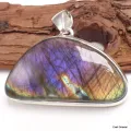 Gros pendentif Labradorite violette forme libre - Pendentifs pierres naturelles