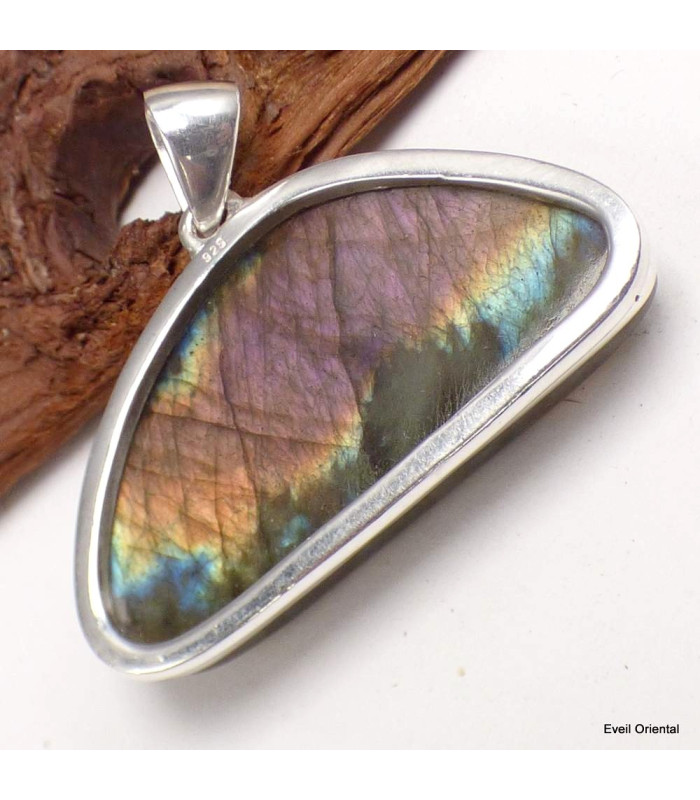 Gros pendentif Labradorite violette forme libre Pendentifs pierres naturelles KC57