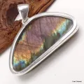 Gros pendentif Labradorite violette forme libre - Pendentifs pierres naturelles