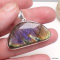 Gros pendentif Labradorite violette forme libre Pendentifs pierres naturelles KC57