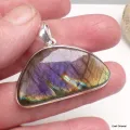 Gros pendentif Labradorite violette forme libre - Pendentifs pierres naturelles
