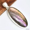Pendentif oval allongé en Labradorite violette Pendentifs pierres naturelles KC57.1