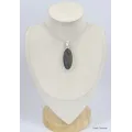 Pendentif oval allongé en Labradorite violette - Pendentifs pierres naturelles