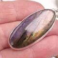 Pendentif oval allongé en Labradorite violette - Pendentifs pierres naturelles