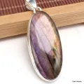 Pendentif oval allongé en Labradorite violette - Pendentifs pierres naturelles