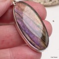 Pendentif oval allongé en Labradorite violette Pendentifs pierres naturelles KC57.1