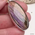 Pendentif oval allongé en Labradorite violette - Pendentifs pierres naturelles
