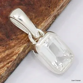 Petit Pendentif Pierre naturelle en Topaze blanche - Pendentifs pierres naturelles