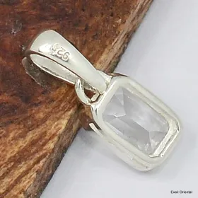 Petit Pendentif Pierre naturelle en Topaze blanche - Pendentifs pierres naturelles
