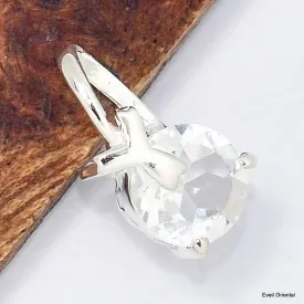 Pendentif moderne pierre naturelle Cristal de roche facetté - Pendentifs pierres naturelles