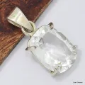 Pendentif Cristal de roche rectangulaire facetté - Pendentifs pierres naturelles