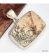 Pendentif Dendrite germanique rectangulaire Pendentifs pierres naturelles KC61.1