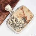 Pendentif Dendrite germanique rectangulaire Pendentifs pierres naturelles KC61.1