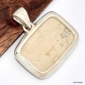 Pendentif Dendrite germanique rectangulaire Pendentifs pierres naturelles KC61.1