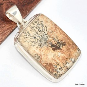 Pendentif psilomélane dendrite germanique Pendentifs pierres naturelles KC61.2