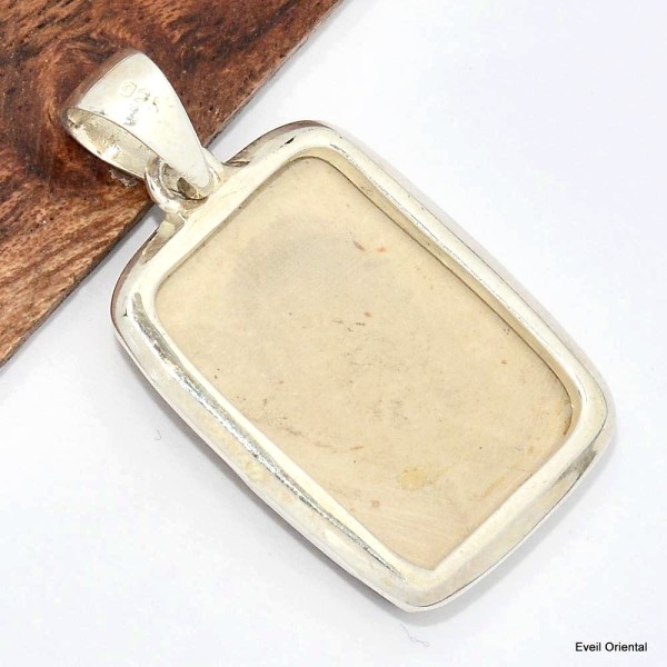 Pendentif psilomélane dendrite germanique Pendentifs pierres naturelles KC61.2