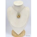 Pendentif psilomélane dendrite germanique Pendentifs pierres naturelles KC61.2