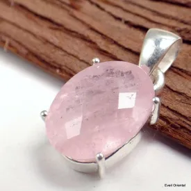 Petit pendentif Quartz rose facetté - Pendentifs pierres naturelles