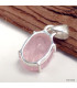 Petit pendentif Quartz rose facetté Pendentifs pierres naturelles KC76