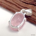 Petit pendentif Quartz rose facetté Pendentifs pierres naturelles KC76
