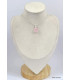 Petit pendentif Quartz rose facetté Pendentifs pierres naturelles KC76