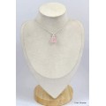 Petit pendentif Quartz rose facetté Pendentifs pierres naturelles KC76